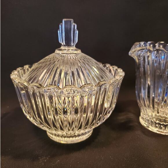 Vintage Mikasa Crystal Creamer n Covered Sugar in Royal Suite - Picture 3 of 11